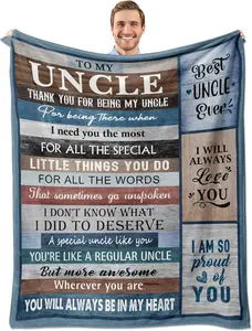 Uncle Gifts - Best Uncle Gifts Blanket 60”x50”, Birthday Gifts for Uncle from Niece Nephew, Funny Uncle Gifts, Gifts for Uncle Christmas Fathers Day