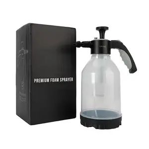 Premium Foam Pump Sprayer for Car Cleaning Kit and Car Detailing Kit, Foaming Spray Bottle with Trigger Lock, Adjustable Nozzle; Clear Canister with Level Indicators; 1.25L Working Capacity