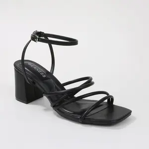 Emmarie Strappy Block Heel Sandals Footwear Leather