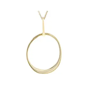 JTV 10k Yellow Gold "Together" Liquid Circle 18-20" Necklace