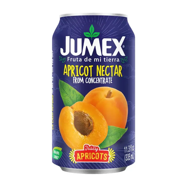 12x Jumex Apricot Nectar - Fruit Juice Drink Beverage Sweet Refreshing Liquid Gold Naturally Flavored Pantry Essentials Bulk Lot Bundle Wholesale Pack Multipack Lunchbox Snack Quencher Authentic Mexican Imported Canned 11.3oz 12ct