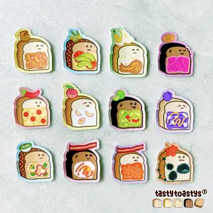 Yummy Tasty Toastys Waterproof Vinyl Stickers