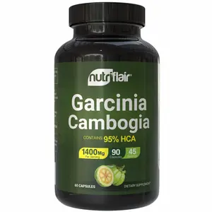 NutriFlair Garcinia Cambogia 95% HCA, Energy Mental & Physical Wellness Dietary Vitamin Supplement, Natural Dairy-Free & Vegan-Friendly - 90 capsules
