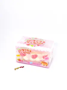 MHM Squishy Pink Strawberry White Cream Bread scented stress relief toy features a sticky, wet-soft, slow-bounce pastry texture for tactile fun