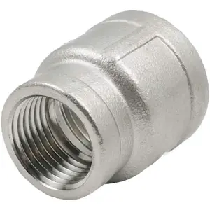 Beduan Stainless Steel Reducer Coupling, 3/4" x 1/2" Female NPT Reducing Cast Pipe Fitting(I.D X I.D:1" x 3/4")