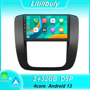 9" Android 13 Car Stereo for GMC Yukon 2007-2013 & Chevrolet Tahoe/Suburhan 2007-2013 touch screen has Android Auto Wireless Carplay, Bluetooth WIFI supports GPS Navigation