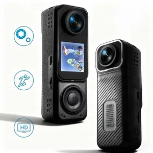 2K Panoramic Sports Camera ，Dual Lens+8x Zoom，Loop Recording，360° Digital Camera，Vlog Camera，Mountain Biking Stunt Recorder ，Compact Action  Camera for Extreme Sports，