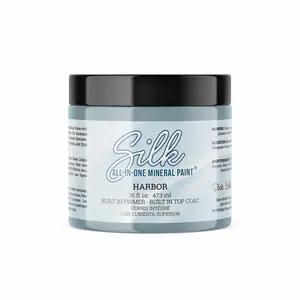 Dixie Belle Silk All-in-One Mineral Paint | Harbor (16oz) | All-in-One Water Based Primer + Topcoat | Durable Furniture Paint | Low Reflective Finish