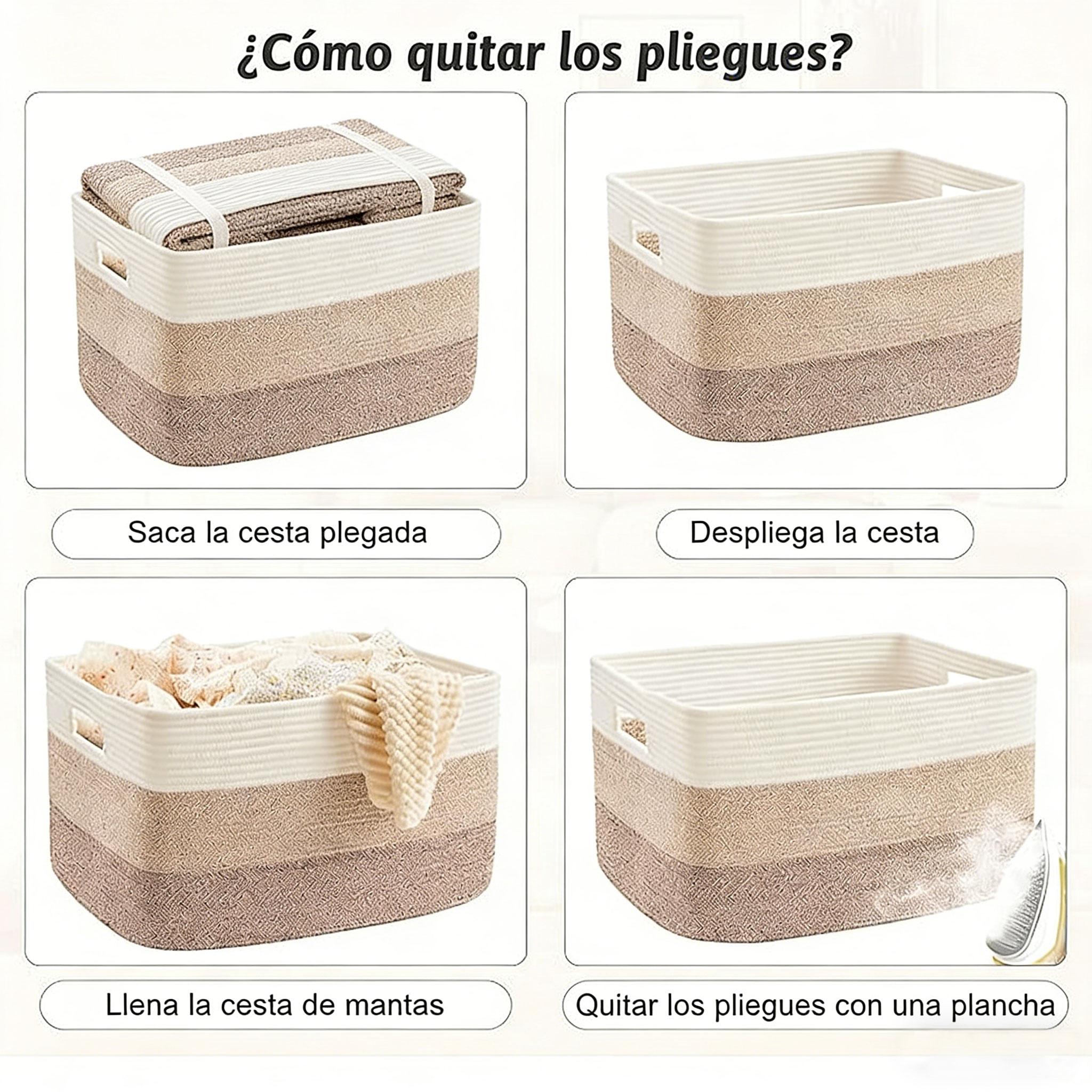 Large Capacity Storage Basket With Handle, Blanket Basket, Pillow Storage Basket, Living Room Bedroom Home Storage Tool