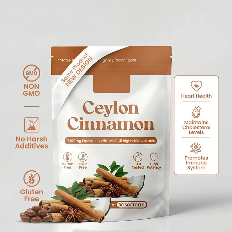 Ceylon Cinnamon Softgels - Metabolic Harmony Support, Antioxidant Support - 30 Count Herbal Dietary Supplement
