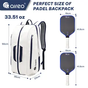 AIREO Tour Pickleball Backpack White and Navy Blue 44L