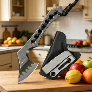 SDOKEDC 9CR18MOV Steel Mini Kitchen Chopper | 6.18 inch Household Food Prep Cutter with Safety Sheath