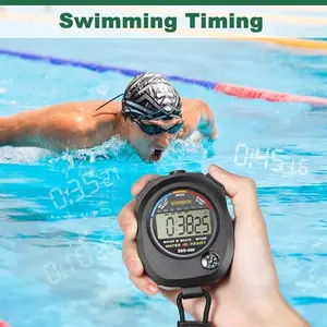 1pc Digital Stopwatch Sports Timer with Lanyard - Professional Stop Watch for Running Athletic Coaches Fitness Training Students Kids Games Classroom Teaching