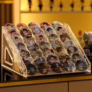 1pc Stackable Clear Acrylic Display Stand for Collectibles - Perfect for Figurines, Pins, Badges, Miniatures, Cards & Stickers