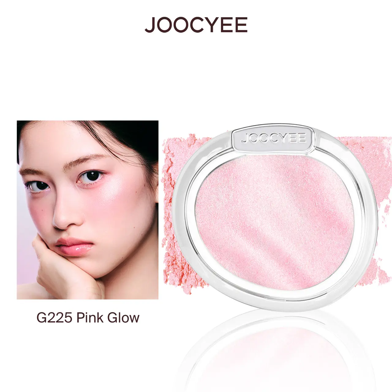 JOOCYEE Aura Blush, Aura Shimmer Blush Powder, Highlighter, Glazed, Long-Lasting, Sparkle, Fine Glitter, Multi-Use Blush Highlighter Eyeshadow, Beginner Friendly, Party, Summervibes, Summerwins campingessentials, Smoothing