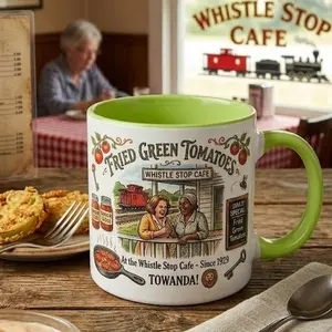 Graphic Whistle Stop Cafe 2D Mug, Gift Fried Green Tomatoes Movie Fans