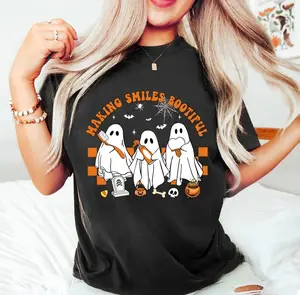 Making Smiles Bootiful Shirt, Halloween Dentist Shirt, Spooky Dental Assistance Gift, Spooky Dental Hygiene Dentist Shirt