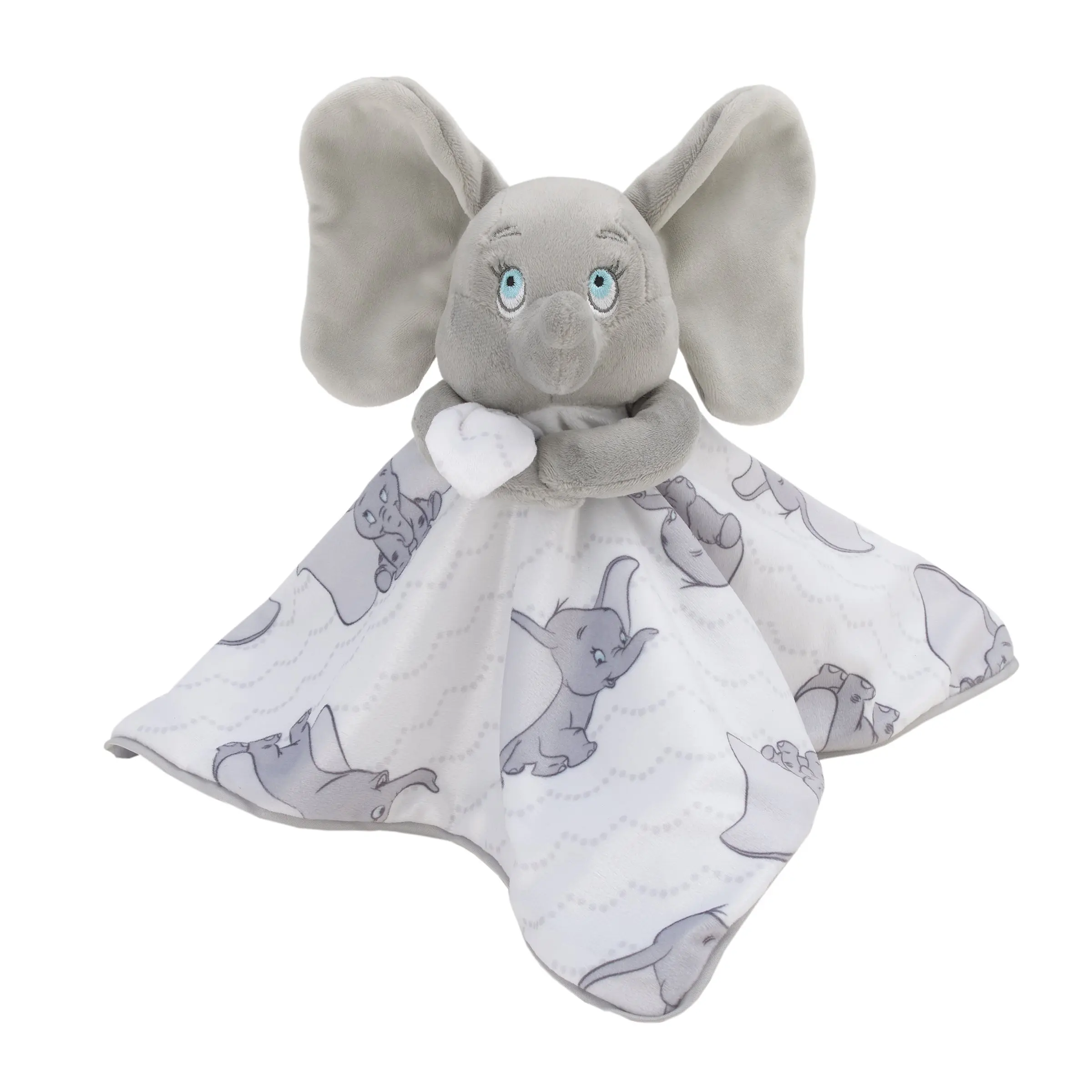 Dumbo White and Grey Lovey Security Blanket