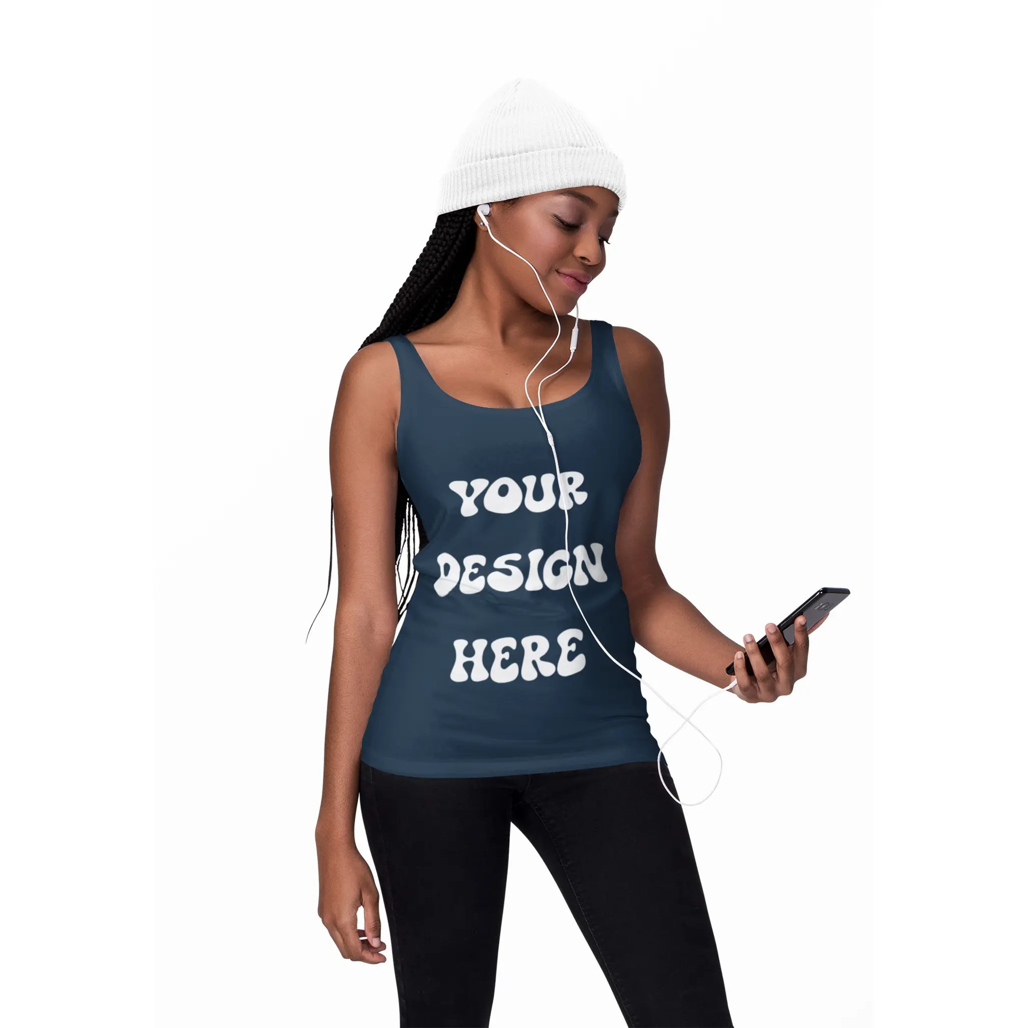 Customizable Tank Top - Your Design Here, Summer Vibes, Trendy Tank, Custom Apparel, Ideal for Festivals, Gifts, Beachwear