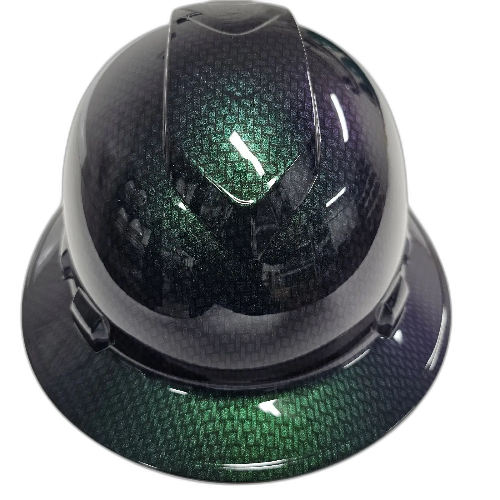 Chameleon Color-Shift Carbon - Custom Hydro Dipped Full Brim Hard Hat