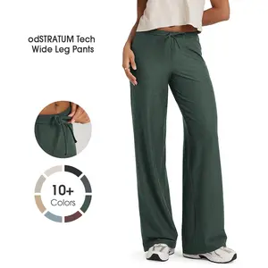 ODODOS Women's Wide Leg Pants - Ultra Soft odSTRATUM Tech Adjustable Mid-Rise Casual Pajama Lounge Pants tiktokshopspringglowup
