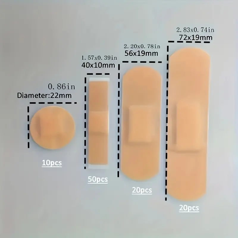 100pcs Waterproof Wound Adhesive Plaster, Breathable Patch For Outdoor Sports