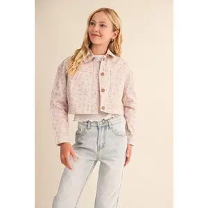 Floral Cropped Boxy Jacket - Youth