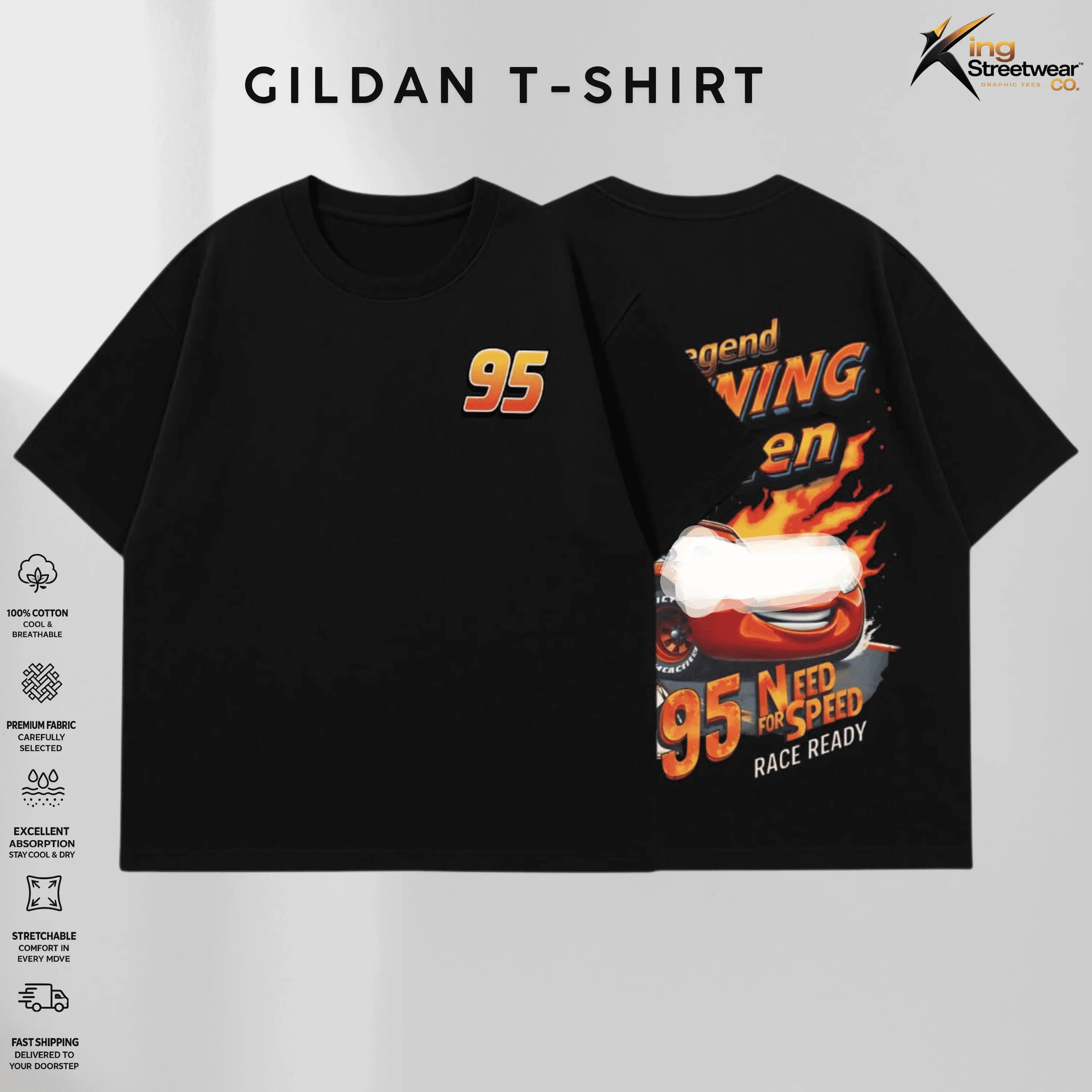 [Sale Off 50%] Retro Two Side Cars Gildan T-shirt,Cars Movie TShirt,McQueen and Mater Retro Vintage Unisex Oversized Anime Graphic Tee – Trendy Y2K Acid Gildan, Manga Game Movie Lover Gift For Fans Merch