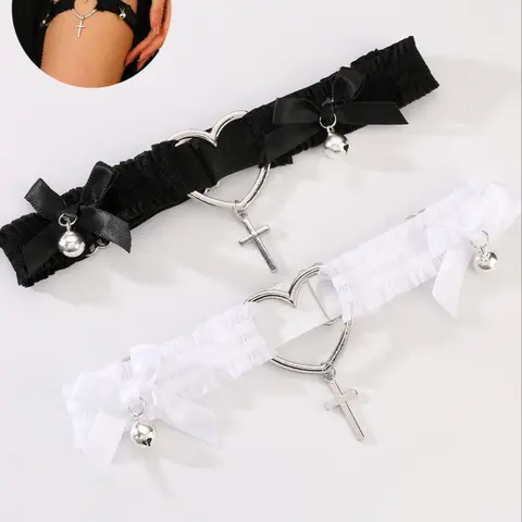 Women's Elegant Bow Decorated Criss Cross Heart Design Leg Chain, Body Jewellery, Fashion Set for Party, Daily Decor, Trendy All-match & Exquisite Jewelry for Birthday Gift