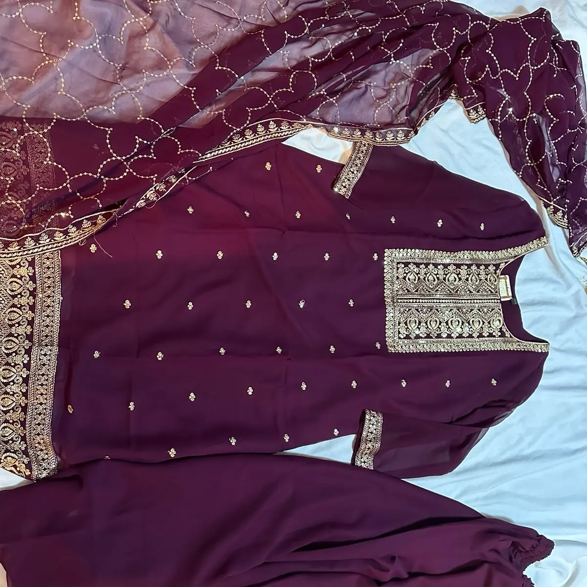 Beautiful Georgette 3 piece kurtha suit set size M-2xl