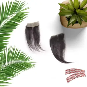 Wholesale Fashionable 2025 Real Human Hair Sideburn Patches - Invisible Seamless Hairpiece with Ultra-Thin Natural Look, Large Size 3.5 - for Men/Women, Hair Loss, Cancer, - Natural Brown Human Hair Toupee, Hairline Enhancement, Vacation Hairstyle, Scalp