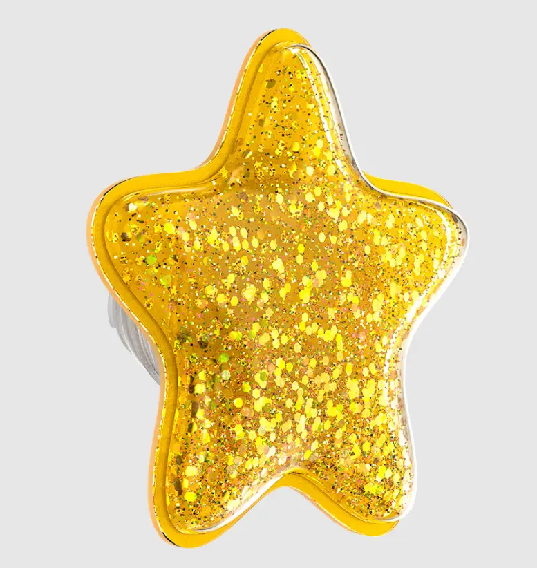 Unisex Squishy Ball PopSocket - Tidepool Squishy Star Gold Poptop Grip, Cell Phone Holder with Ring Grip Phone Straps & Charms, Mobile, Plastic Phone Straps & Charms