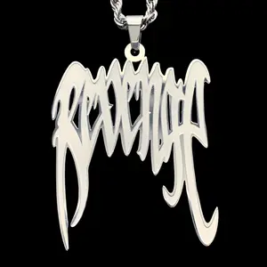 Etched Revenge Necklace 1.5" Laser Etched & Polished XXXtentacion Pendant in Solid 316L Surgical Stainless Steel Mirror Quality Finish Free Gift Included