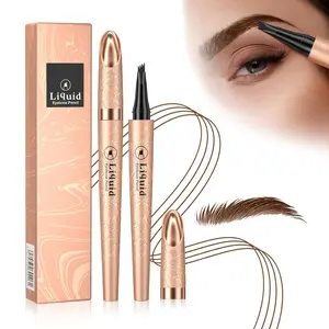 Eyebrow Pen - Liquid Eye Brow Microblading Pencil With Micro 4 Point Lift