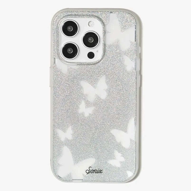 Glitter Butterfly Cover - MagSafe® Compatible Shockproof Phone Case, Protective Accessory for iPhone Smartphones and Other Devices