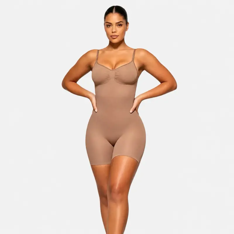 Women's Full Body Shapewear Bodysuit with Shorts - Total Tummy & Waist Control, Womenswear Underwear