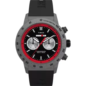 Timex Men's Ironman Adrenaline 44MM Watch Black Strap Black Dial Gunmetal Case