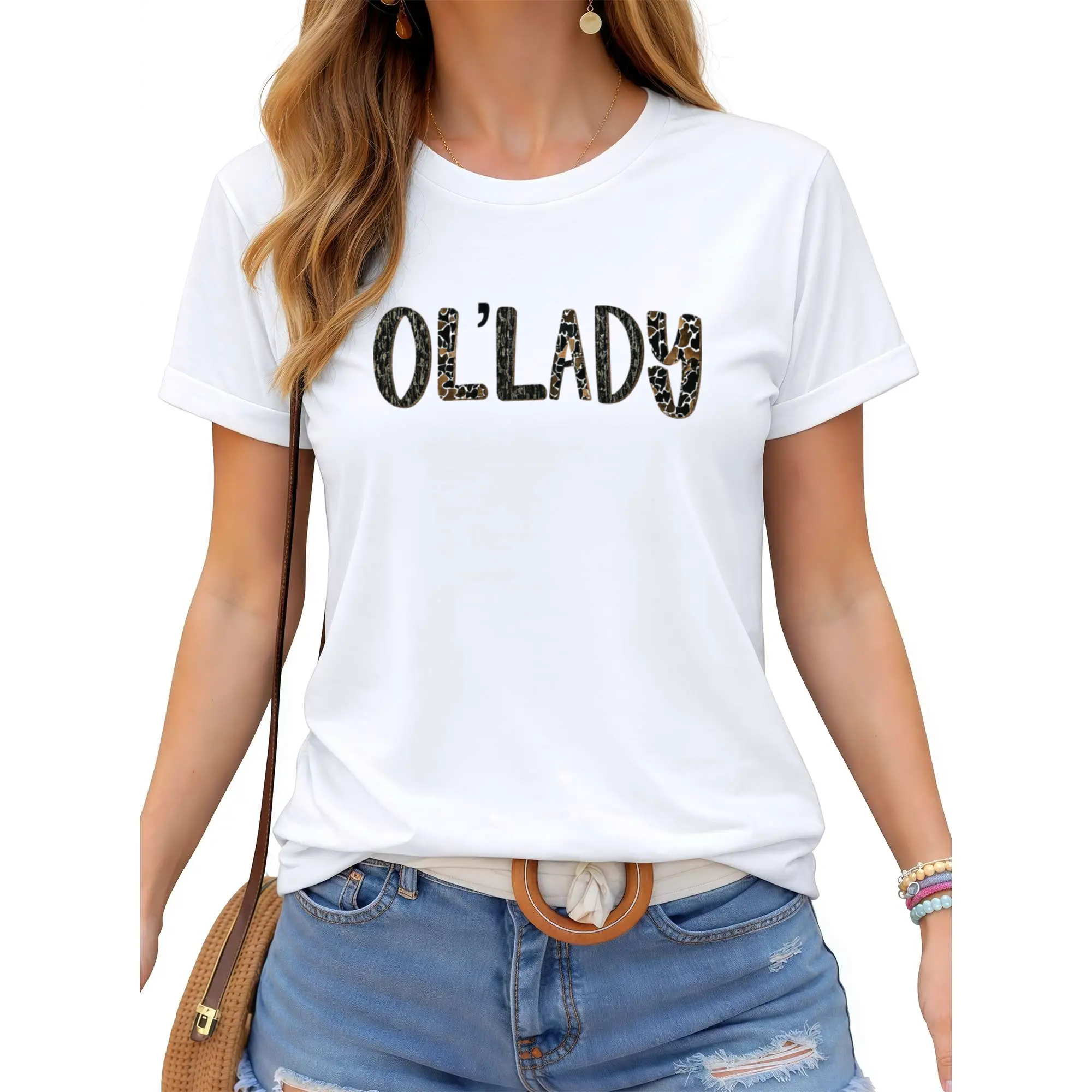 Ol Lady Woodsy Vibes Woman's Graphic Tee Womenswear
