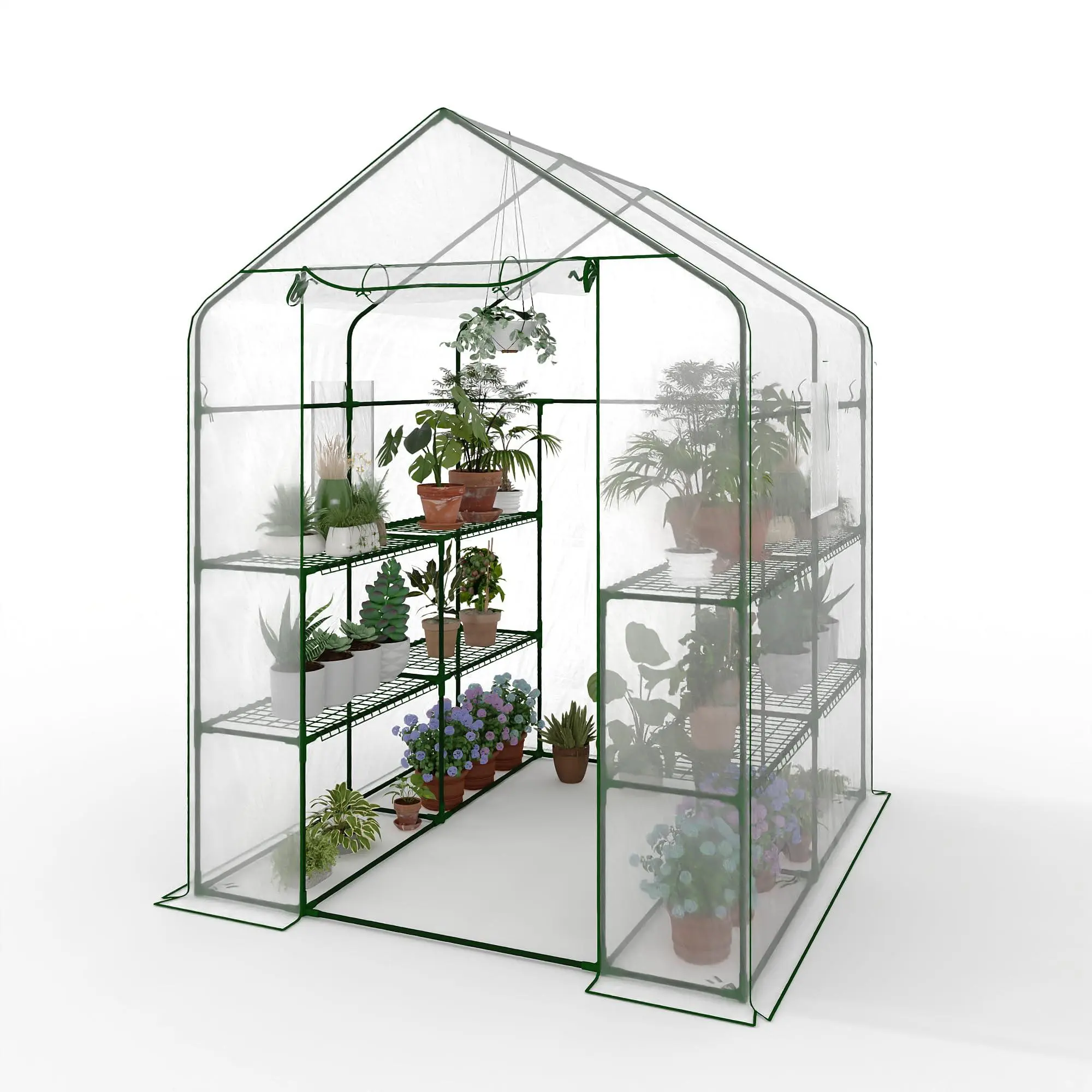 Portable Walk-in Greenhouse for Outdoors, 57 x 57 x 77, Heavy Duty 3 ...