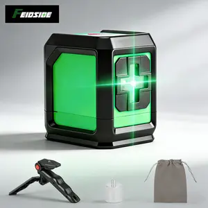 FEIDSIDE 2-Line Laser Level, Self-Leveling, Green Cross Line Laser Tool for picture hanging, tiling, construction, indoor projects