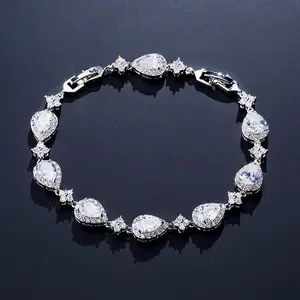 Moissanite Classic Geometric Water Drop Bracelet  ZAKOL