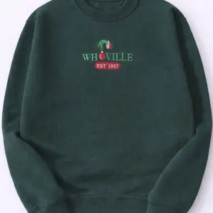 Embroidered Christmas Sweatshirt, Christmas Crewneck, WhoVlle Sweatshirt, Christmas Sweater