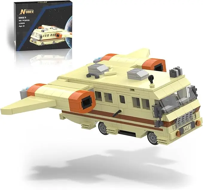 TENHORSES Spaceballs Eagle 5 Building Set with Cockpit Hyper Jets Periscope Barf's Room 667Pcs Model Kit Premium Quality ABS Material Fun Details for