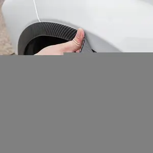 Carbon Fiber Texture Car Wheel Arch Bumper Guard, Weather-Resistant Rubber Anti-Scratch Protection Strip, High-Strength 3M Adhesive Impact Shield for All Vehicles