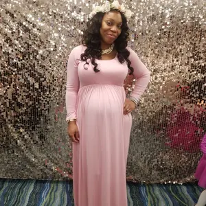 BabyDoll Maternity Dress, Boho , Empire waist, A-line Maxi Design