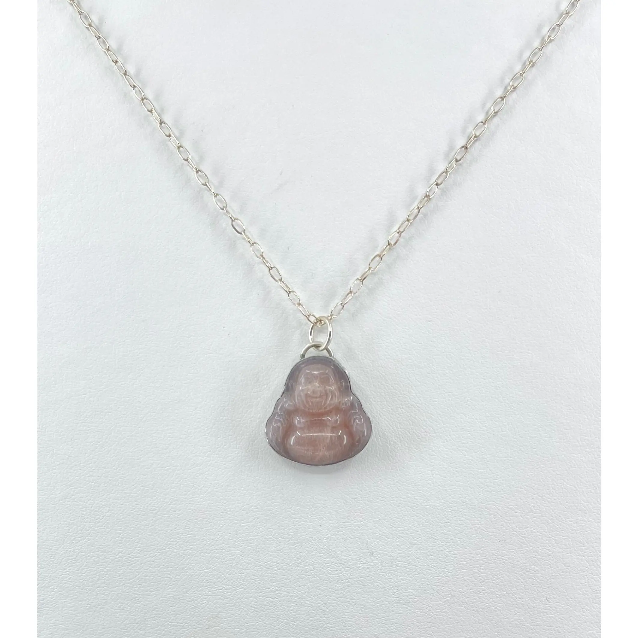 Peach Moonstone Buddha