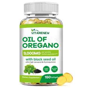 Oil of Oregano & Black Seed Oil Herbal Supplement | Plant Based Non-GMO Formula