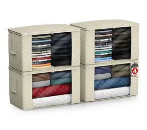 Sorbus Foldable Storage Bag Organizers, Large 4 Pack