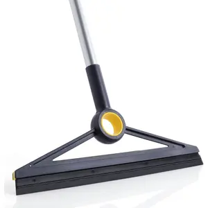 Floor Squeegee TPR Rubber Blade Scrubber Squeegee Adjustable for Bathroom Shower Kitchen Tile Floor Marble Glass Window Pet Hair Fur Water Foam Cleaning