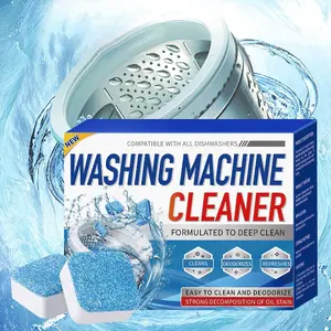 Powerful Washing Machine Cleaner, Effervescent Tablets, Cleaning Tabs, Dissolve Quickly, Deep Cleaning, Removes Stains and Bacteria, Suitable for Full-Size Washers
